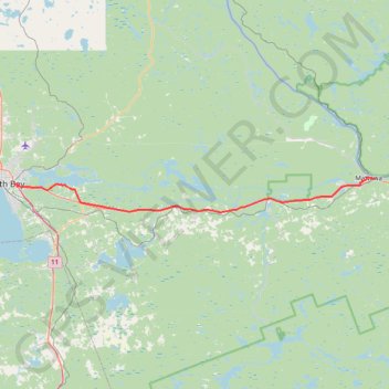 North Bay - Mattawa GPS track, route, trail
