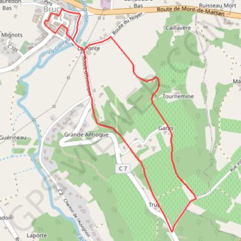 Points de vue sur la vallée de la Garonne - Bruch GPS track, route, trail
