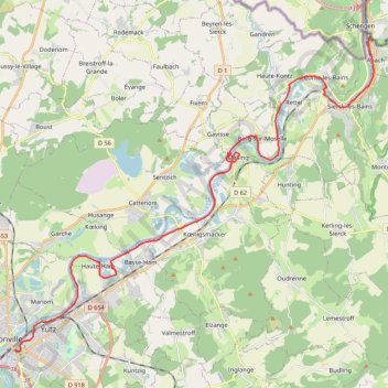 Sierck-les-Bains / Thionville GPS track, route, trail