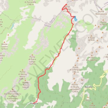 Monte Incudine, 2134m GPS track, route, trail