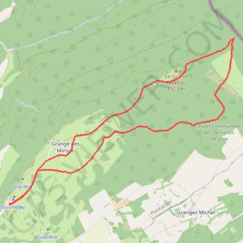 Le grand taureau GPS track, route, trail