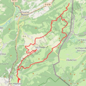 Le grand circuit des Fourgs GPS track, route, trail