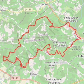 St Sulpice bois sud St Sauvant GPS track, route, trail