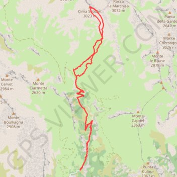 Cima Sebolet GPS track, route, trail