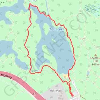 Thetis Lake Loop GPS track, route, trail